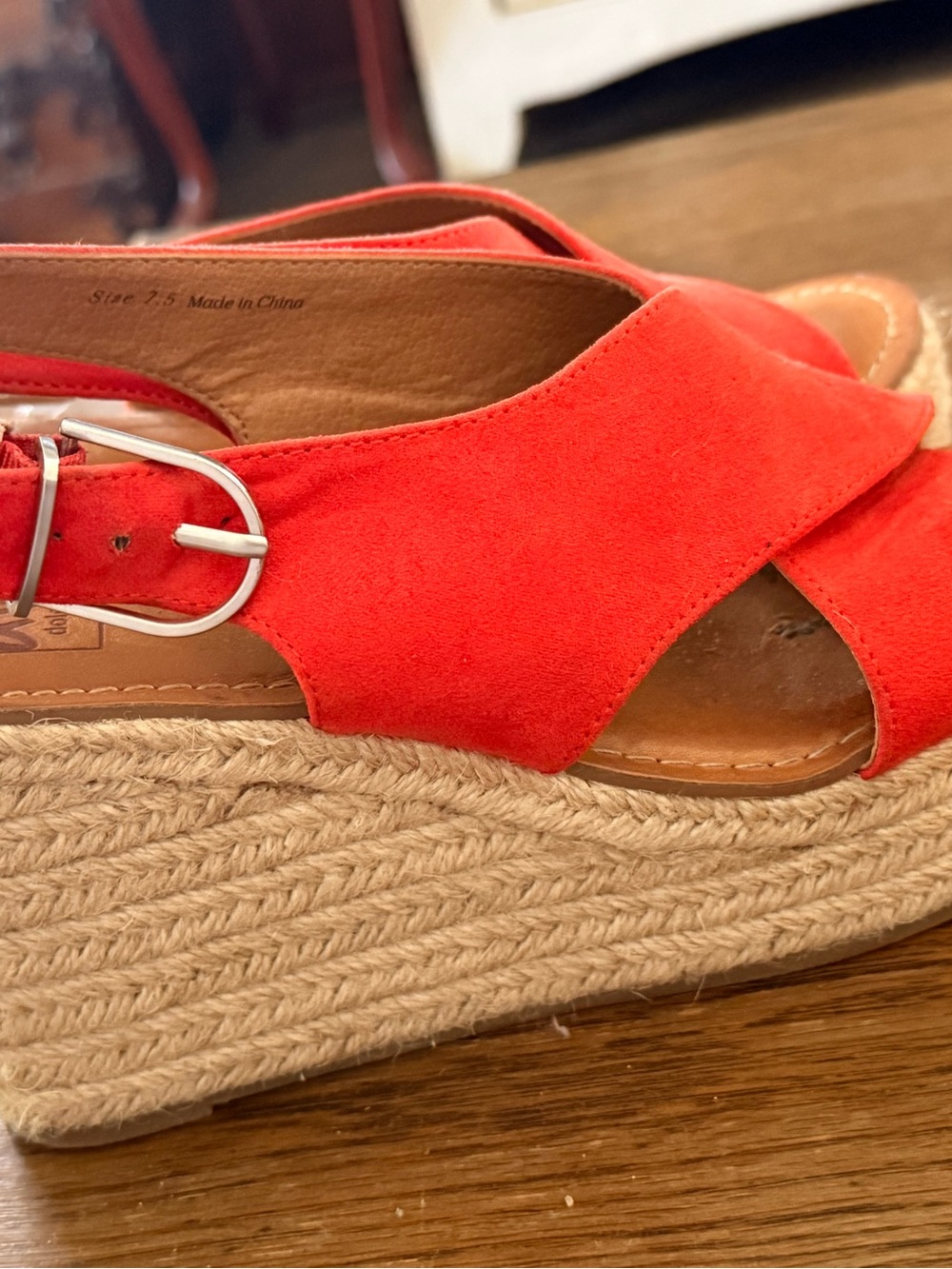 dv by Dolce Vita Red Suede Slingback Sandals - Picture 5 of 10